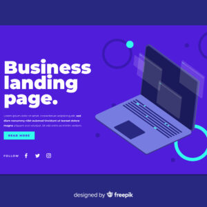 Mockup notebook com página web