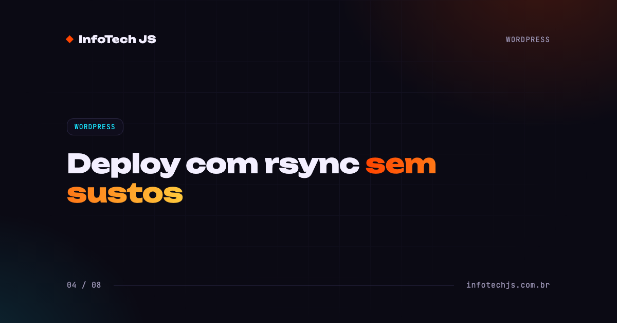 Capa: Deploy de WordPress com rsync sem sustos